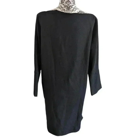 Melow par Melissa Bolduc Dress Black Wool Blend Boat Neck Women's size Large - Picture 4 of 10